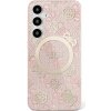 Guess IML Peony On 4G Background MagSafe (GUHMS25SH4PYEEP) – ochranný kryt s pivonkami na 4G pozadí a MagSafe pre Samsung Galaxy S25 – ružový