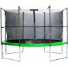 Trampolína TECHFITNESS 366 cm Zelená s vnútornou sieťou