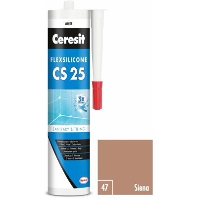 CERESIT CS 25 sanitárny silikón 280g siena