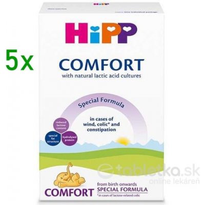 HiPP COMFORT špeciálna dojčenská výživa (od narodenia) 5x300g