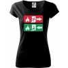 Lidé utíkají, hasiči přibíhají - Dámske tričko Pure - 2XL ( Čierna )