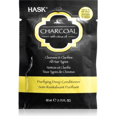 HASK Charcoal with Citrus Oil hĺbkovo vyživujúci kondicionér pre obnovu pokožky hlavy 50 ml
