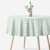 Goldea okrúhly obrus 100% bavlnené plátno - šalviovo zelené kocky Ø 100 cm