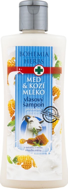 Bohemia Herbs šampón na vlasy Med a Kozie mlieko 250 ml