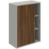 Hobis Policová skriňa Drive, 80x111x40 cm, orech/sivá, zámok