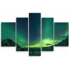 Sablio Obraz - 5-dílný Zelená žiara - 125x90 cm
