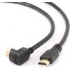 GEMBIRD Kábel HDMI-HDMI M/ M 3m, 1.4, M/ M tienený, pozlátené kontakty, 90° lomený, čierny CC-HDMI490-10