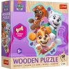 Trefl Drevené obrysové puzzle Tlapková patrola: Veselé šteniatka 50 dielikov