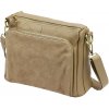 Dámska kožená crossbody kabelka Luka 26-008 v béžovej farbe 28 x 20 x 10 cm