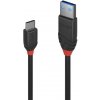 Kábel USB 3.2 Gen 2, AM/CM Typ C 0.5m, 10Gbps, max. 15w 5V3A, Black Line, čierny