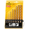Sada vrtákov Strend Pro FD023, 8 dielna, 3-10 mm, TiN, do muriva