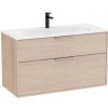 Kúpeľňová skrinka s umývadlom Roca Optica 99x58x45,5 cm svetlý dub OPT1002ZJ