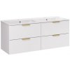 ArtCom Kúpeľňová skrinka s umývadlom ASTER WHITE U120cm | 120 cm