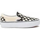 Vans Classic Slip On Platform Black And White Checker White