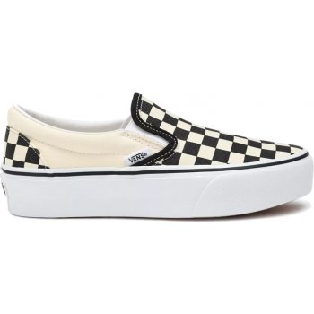 Vans Classic Slip On Platform Black And White Checker White