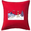 Panoráma lyžovania - Vankúš 50x50 - 50x50 - Iba poťah ( Červená )