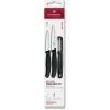 Sada noža a škrabky SWISS CLASSIC, sada 3 ks, čierna, plast, Victorinox