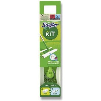 Swiffer Kit mop + náhradné prachovka na podlahu 8 kusov (8D+3W)