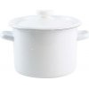 TORO Smaltovaný hrniec s pokrievkou 3l biely