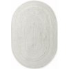 Hanse Home , Kusový koberec Jute Braided 106321 White ovál, 160x230 ovál, biela, chodba / predsieň
