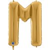 Balón písmeno M zlaté 66 cm