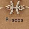 Girly Náramok Zlatá Zodiac Znamenia: Ryby