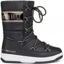 Moon Boot quilted wp jr girl black copper
