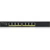 Prepínač prepínača Zyxel Zyxel Switch GS1915-8EP PoE Smart 60W 802.3AT Hybridný režim pre stolné počítače
