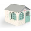 DOLONI Dětský zahradní domeček šedo-bílo-zelený (střední)