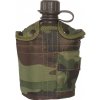 Fľaša poľná US 1l s náustkom a obalom - woodland