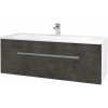 Dreja Umývadlová skrinka ASTON SZZ 120 - N01 Biela lesk / Úchytka T01 / D16 Tmavý betón