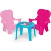 Dolu Detská záhradná súprava stôl a 2 stoličky jednorožec 8690089025036