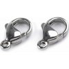 Karabínka z nerezovej ocele, viac veľkostí - (8x13 mm) platina (4 ks)