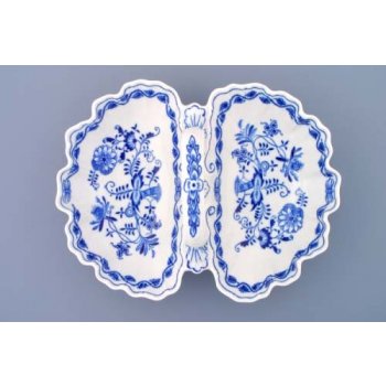 Cibulák kabaret dvojdielny 28 cm cibulový porcelán originálny cibulák Dubí