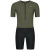 Kombinéza na triatlon Rogelli FLORIDA s rukávmi, čierno-khaki XS