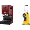 Gaggia New Classic EVO, red + Eureka Helios 75, yellow