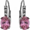 INFINITYSILVER Strieborné náušnice s ružovým zirkónom KE8RZ