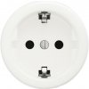 | Reblig - Retro domová zásuvka bez rámčeka SCHUKO 230V/16A snehovo biela | W/ZS