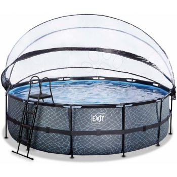 Exit Toys Stone pool Bazén s krytom pieskovou filtráciou a tepelným čerpadlom 488x122 cm