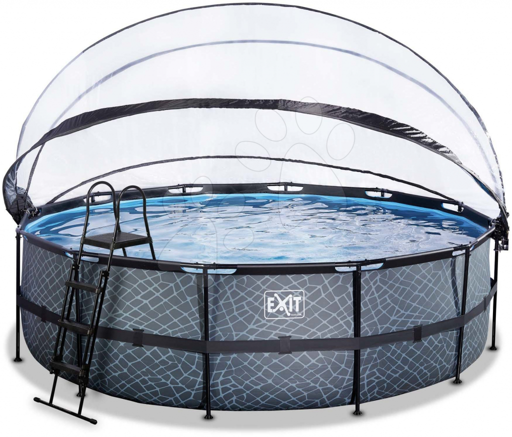 Exit Toys Stone pool Bazén s krytom pieskovou filtráciou a tepelným čerpadlom 488x122 cm