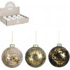 Mica decorations Sklenená guľa sada 3ks - mix farieb - zelená, sivá, modrá