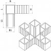 Plastová spojka - 5-nohý kus do profilu 20x20x1.5mm