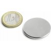 SOLLAU Neodymový magnet valec D 30x3 mm, N45, ponikelovaný