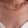FashionGate Štýlová dvojdielna retiazka s dvoma krúžkami - zlatá 8140399745321670-23 - záruka vrátenia peňazí