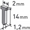 EXTOL PREMIUM klince 14mm, 2.0x0.52x1.2mm, balenie 1000ks 8852405