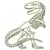 T-Rex svietiaci v tme - nalepovacie tetovanie