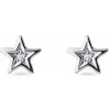 Zlaté náušnice v tvare hviezdy s diamantmi KLENOTA K0404022