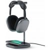 Satechi stojan 2-in-1 Headphone Stand With Wireless Charger - Space Grey Aluminium ST-UCHSMCM