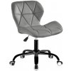 Zamatové otočné kreslo California svetlo sivé