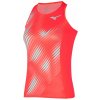 Dámsky top Mizuno Printed Tank - fierry coral - Oranžový, Červený (S)